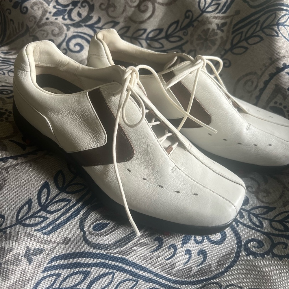 Callaway Golf Shoes/Women’s, XWT, Size 6, Off-White/Brown, spiked